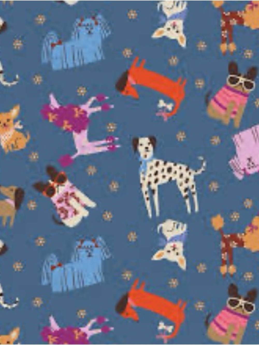 Vera Bradley Quilted Blue Tote with Colorful Dog Print - Picture 4 of 4